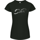A Lone Scuba Diver Diving Womens Petite Cut T-Shirt Black
