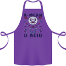 A Mean O Acid Funny Angry Biology Cotton Apron 100% Organic Purple