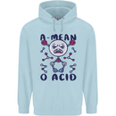 A Mean O Acid Funny Angry Biology Mens 80% Cotton Hoodie Light Blue