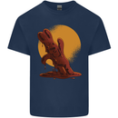 A Melting Chocolate Bunny Easter Mens Cotton T-Shirt Tee Top Navy Blue