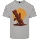 A Melting Chocolate Bunny Easter Mens Cotton T-Shirt Tee Top Sports Grey