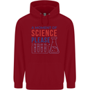 A Moment of Science Please Funny Chemistry Childrens Kids Hoodie Red