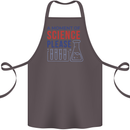 A Moment of Science Please Funny Chemistry Cotton Apron 100% Organic Dark Grey