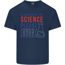 A Moment of Science Please Funny Chemistry Mens Cotton T-Shirt Tee Top Navy Blue