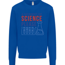 A Moment of Science Please Funny Chemistry Mens Sweatshirt Jumper Royal Blue