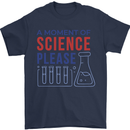 A Moment of Science Please Funny Chemistry Mens T-Shirt 100% Cotton Navy Blue