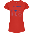 A Moment of Science Please Funny Chemistry Womens Petite Cut T-Shirt Red