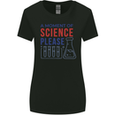 A Moment of Science Please Funny Chemistry Womens Wider Cut T-Shirt Black