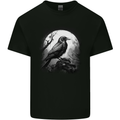 A Moonlit Raven Vikings Fantasy Mythology Crow Mens Cotton T-Shirt Tee Top Black