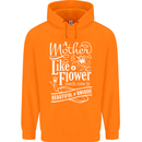 A Mother is Like a Flower Mum Mom Day Childrens Kids Hoodie Orange