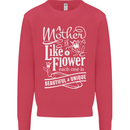A Mother is Like a Flower Mum Mom Day Kids Sweatshirt Jumper Heliconia