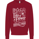 A Mother is Like a Flower Mum Mom Day Kids Sweatshirt Jumper Red