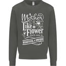 A Mother is Like a Flower Mum Mom Day Kids Sweatshirt Jumper Storm Grey