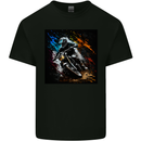A Motocross Illustration MotoX Dirt Bike Motorsports Mens Cotton T-Shirt Tee Top Black