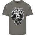 A Rasta Lion With Dreadlocks Jamaica Reggae Mens Cotton T-Shirt Tee Top Charcoal