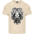 A Rasta Lion With Dreadlocks Jamaica Reggae Mens Cotton T-Shirt Tee Top Natural