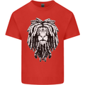 A Rasta Lion With Dreadlocks Jamaica Reggae Mens Cotton T-Shirt Tee Top Red