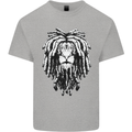 A Rasta Lion With Dreadlocks Jamaica Reggae Mens Cotton T-Shirt Tee Top Sports Grey