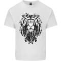 A Rasta Lion With Dreadlocks Jamaica Reggae Mens Cotton T-Shirt Tee Top White