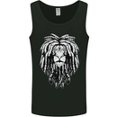 A Rasta Lion With Dreadlocks Jamaica Reggae Mens Vest Tank Top Black