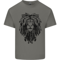 A Rasta Lion With Dreadlocks Jamaican Reggae Mens Cotton T-Shirt Tee Top Charcoal