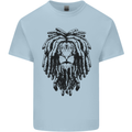 A Rasta Lion With Dreadlocks Jamaican Reggae Mens Cotton T-Shirt Tee Top Light Blue