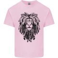A Rasta Lion With Dreadlocks Jamaican Reggae Mens Cotton T-Shirt Tee Top Light Pink