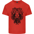 A Rasta Lion With Dreadlocks Jamaican Reggae Mens Cotton T-Shirt Tee Top Red