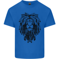 A Rasta Lion With Dreadlocks Jamaican Reggae Mens Cotton T-Shirt Tee Top Royal Blue