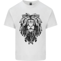 A Rasta Lion With Dreadlocks Jamaican Reggae Mens Cotton T-Shirt Tee Top White