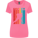 A Retro Ice Hockey Player Womens Wider Cut T-Shirt Azalea