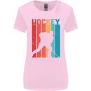 A Retro Ice Hockey Player Womens Wider Cut T-Shirt Light Pink