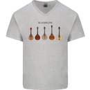 A Set of Mandolins Mens V-Neck Cotton T-Shirt Sports Grey