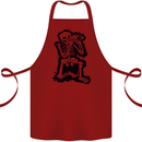 A Skeleton Photographer Photography Cotton Apron 100% Organic Maroon