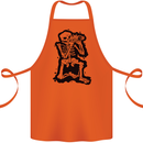 A Skeleton Photographer Photography Cotton Apron 100% Organic Orange