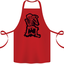 A Skeleton Photographer Photography Cotton Apron 100% Organic Red
