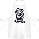 A Skeleton Photographer Photography Cotton Apron 100% Organic White