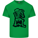 A Skeleton Photographer Photography Kids T-Shirt Childrens Irish Green