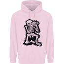 A Skeleton Photographer Photography Mens 80% Cotton Hoodie Light Pink