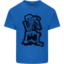 A Skeleton Photographer Photography Mens Cotton T-Shirt Tee Top Royal Blue
