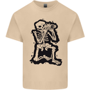 A Skeleton Photographer Photography Mens Cotton T-Shirt Tee Top Sand