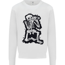 A Skeleton Photographer Photography Mens Sweatshirt Jumper White