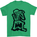A Skeleton Photographer Photography Mens T-Shirt 100% Cotton Irish Green