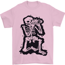 A Skeleton Photographer Photography Mens T-Shirt 100% Cotton Light Pink