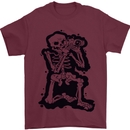 A Skeleton Photographer Photography Mens T-Shirt 100% Cotton Maroon