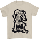A Skeleton Photographer Photography Mens T-Shirt 100% Cotton Sand