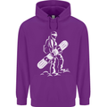 A Snowboarder Snowboarding Childrens Kids Hoodie Purple