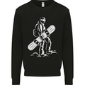 A Snowboarder Snowboarding Mens Sweatshirt Jumper Black