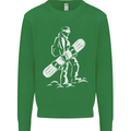 A Snowboarder Snowboarding Mens Sweatshirt Jumper Irish Green