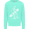 A Snowboarder Snowboarding Mens Sweatshirt Jumper Peppermint